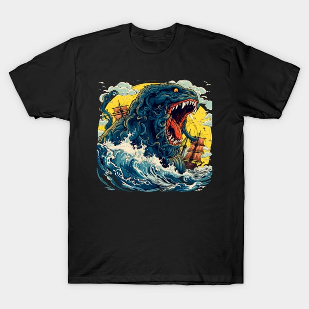 Giant Sea Monster T-Shirt by Fatal_Des